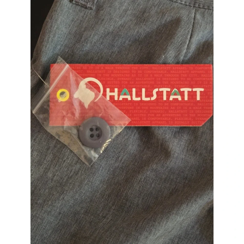 Hallstatt NEW Mens 34 Hybrid Performance Shorts Gray Heather Inseam 10